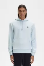 Fred Perry Tipped Hooded Men’s Sweatshirts Light Aqua SXKBP4163