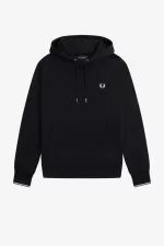 Fred Perry Tipped Hooded Men’s Sweatshirts Black FUMTV7905