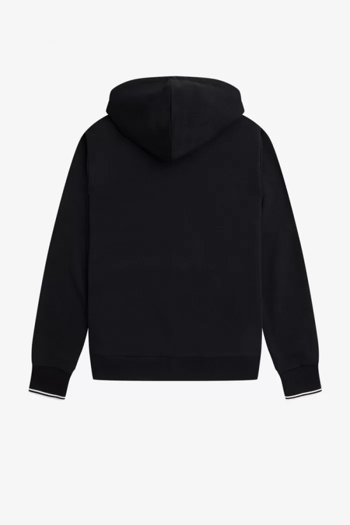 Fred Perry Tipped Hooded Men’s Sweatshirts Black FUMTV7905