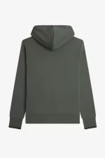 Fred Perry Tipped Hooded Men’s Sweatshirts Field Green PUORJ4072