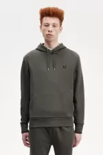 Fred Perry Tipped Hooded Men’s Sweatshirts Field Green PUORJ4072