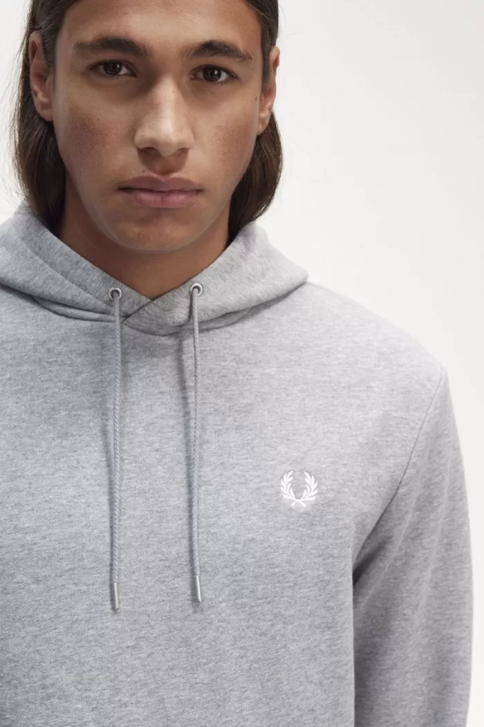 Fred Perry Tipped Hooded Men’s Sweatshirts Grey WZQJG6134