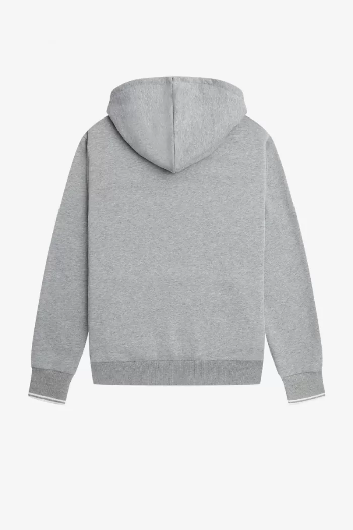 Fred Perry Tipped Hooded Men’s Sweatshirts Grey WZQJG6134