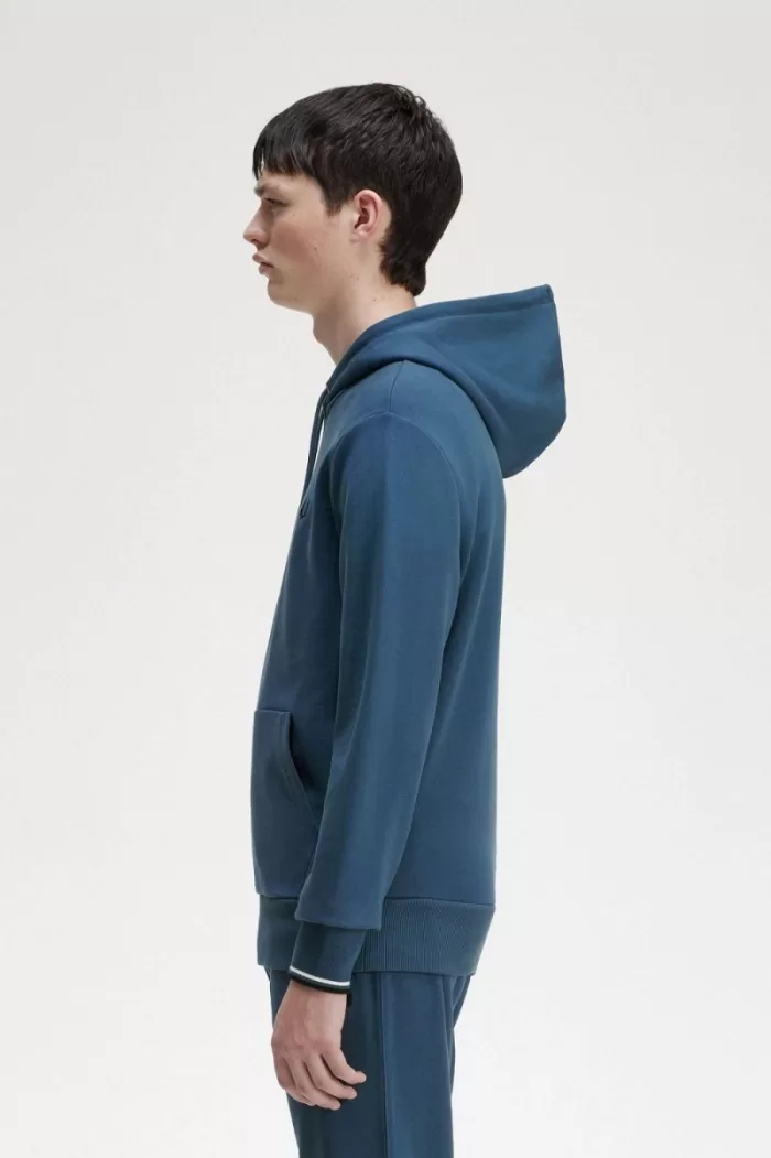 Fred Perry Tipped Hooded Men’s Sweatshirts Midnight Blue ETNIL5280