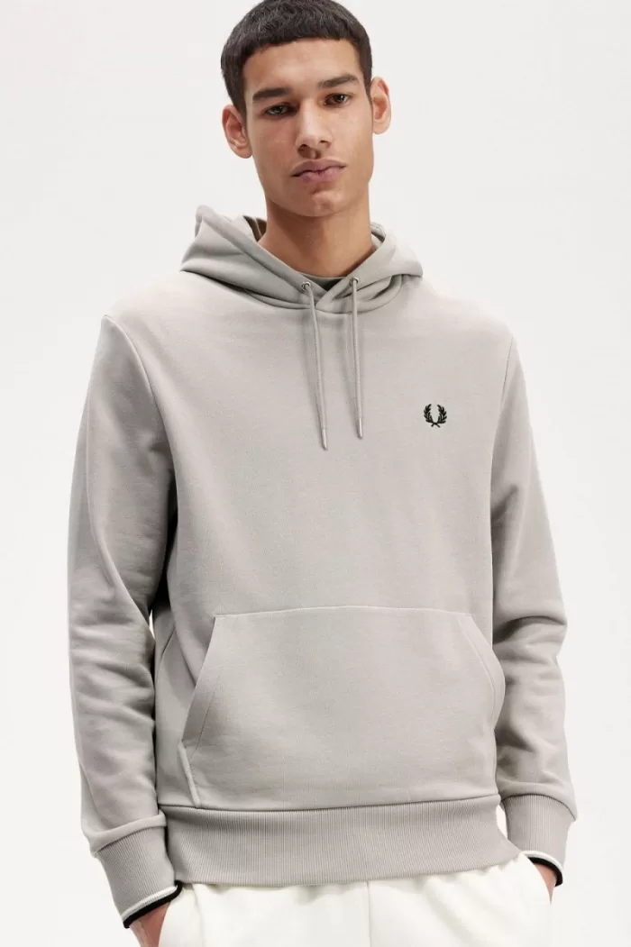 Fred Perry Tipped Hooded Men’s Sweatshirts Grey SDYNO8724