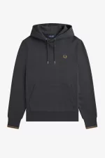 Fred Perry Tipped Hooded Men’s Sweatshirts Anchor Grey Dark Coffee REAKF1563