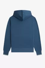 Fred Perry Tipped Hooded Men’s Sweatshirts Midnight Blue Light Aqua CMZLW3482