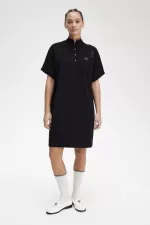 Fred Perry Tipped Piqué Shirt Women’s Dress Black JDGWF1382