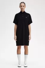 Fred Perry Tipped Piqué Shirt Women’s Dress Black JDGWF1382