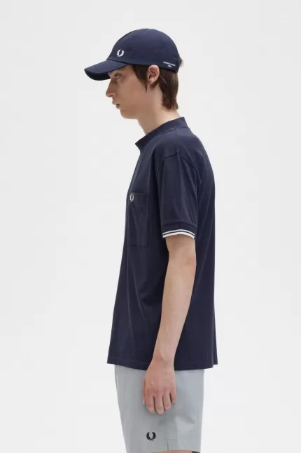 Fred Perry Tipped Sleeve Men’s T-Shirt Navy LYERP5678