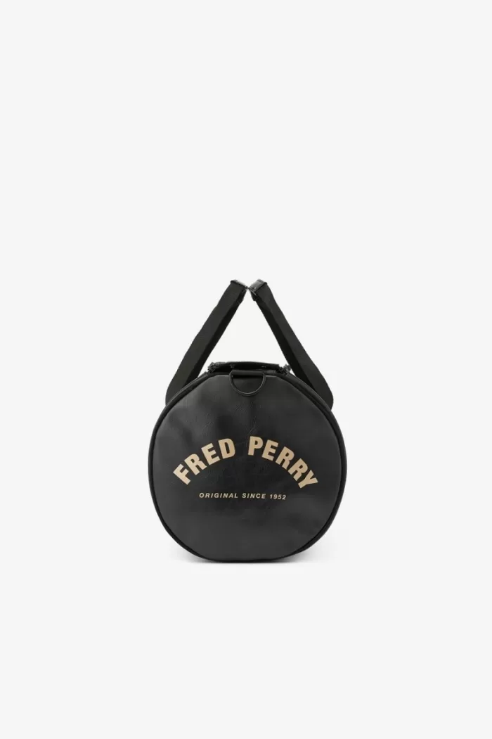 Fred Perry Tonal PU Barrel Men’s Bags Black ZDKPE0753