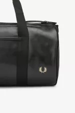 Fred Perry Tonal PU Barrel Women’s Bags Black TAMYL0643