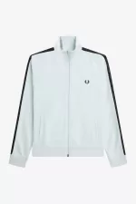 Fred Perry Tonal Taped Men’s Track Jackets Light Aqua Black OLFWP8365