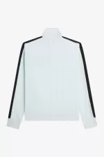 Fred Perry Tonal Taped Men’s Track Jackets Light Aqua Black OLFWP8365