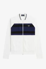 Fred Perry Towelling Bomber Jacket Men’s Track Jackets Snow White TDUHL5217