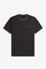 Fred Perry Twin Tipped Men’s T-Shirt Anchor Grey Green Dark Coffee GNKJD6213