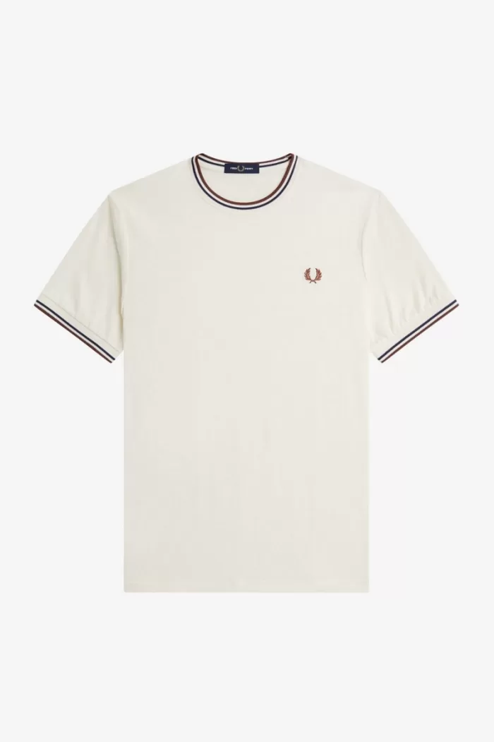 Fred Perry Twin Tipped Men’s T-Shirt Beige Whisky Brown QAHPC0276