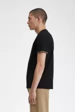 Fred Perry Twin Tipped Men’s T-Shirt Black Green Brown JLIVD0639