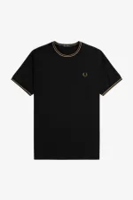 Fred Perry Twin Tipped Men’s T-Shirt Black Green Brown JLIVD0639