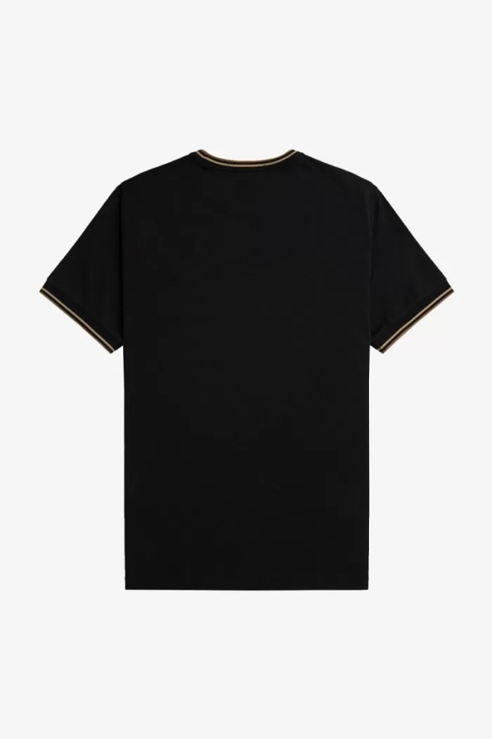 Fred Perry Twin Tipped Men’s T-Shirt Black Green Brown JLIVD0639