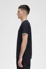 Fred Perry Twin Tipped Men’s T-Shirt Black AJWRQ8629