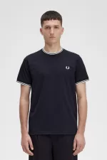 Fred Perry Twin Tipped Men’s T-Shirt Black AJWRQ8629