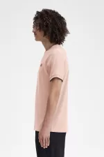 Fred Perry Twin Tipped Men’s T-Shirt Dark Pink Dusty Rose Black DLOXG7102