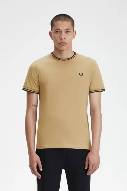 Fred Perry Twin Tipped Men’s T-Shirt Green Black XZPSQ0459