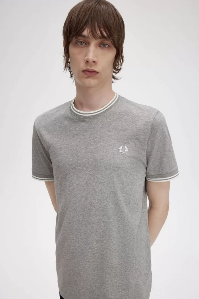 Fred Perry Twin Tipped Men’s T-Shirt Grey IDGJK2650