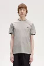 Fred Perry Twin Tipped Men’s T-Shirt Grey XPLQT4713