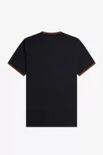 Fred Perry Twin Tipped Men’s T-Shirt Navy Dark Coffee TQJXS5043