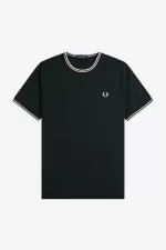 Fred Perry Twin Tipped Men’s T-Shirt Night Green Snow White LWHGS8306