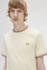 Fred Perry Twin Tipped Men’s T-Shirt Oatmeal EOSPJ4716