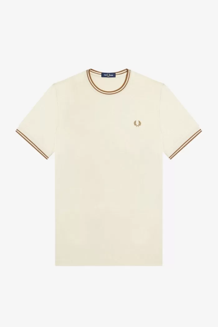 Fred Perry Twin Tipped Men’s T-Shirt Oatmeal EOSPJ4716