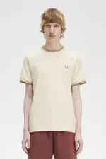 Fred Perry Twin Tipped Men’s T-Shirt Oatmeal EOSPJ4716