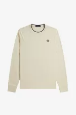 Fred Perry Twin Tipped Men’s T-Shirt Oatmeal Beige Black JIPCX7904