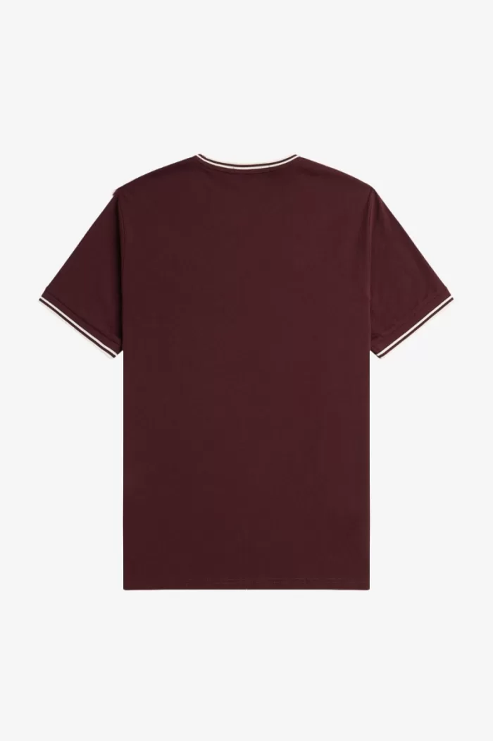 Fred Perry Twin Tipped Men’s T-Shirt Oxblood XRVPL7965