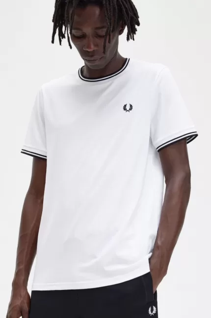 Fred Perry Twin Tipped Men’s T-Shirt White GSTWR0481