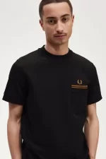 Fred Perry Twin Tipped Pocket Men’s T-Shirt Black IVNKL6894