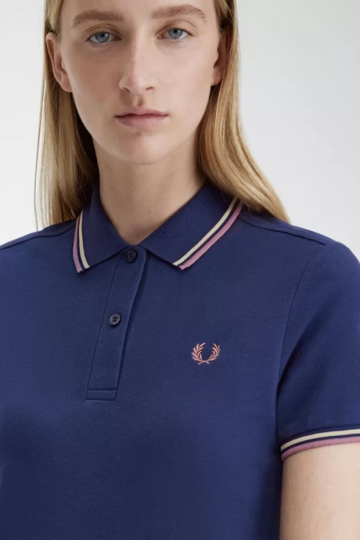 Fred Perry Twin Tipped Shirt Women’s Dress French Navy LQEPN1534