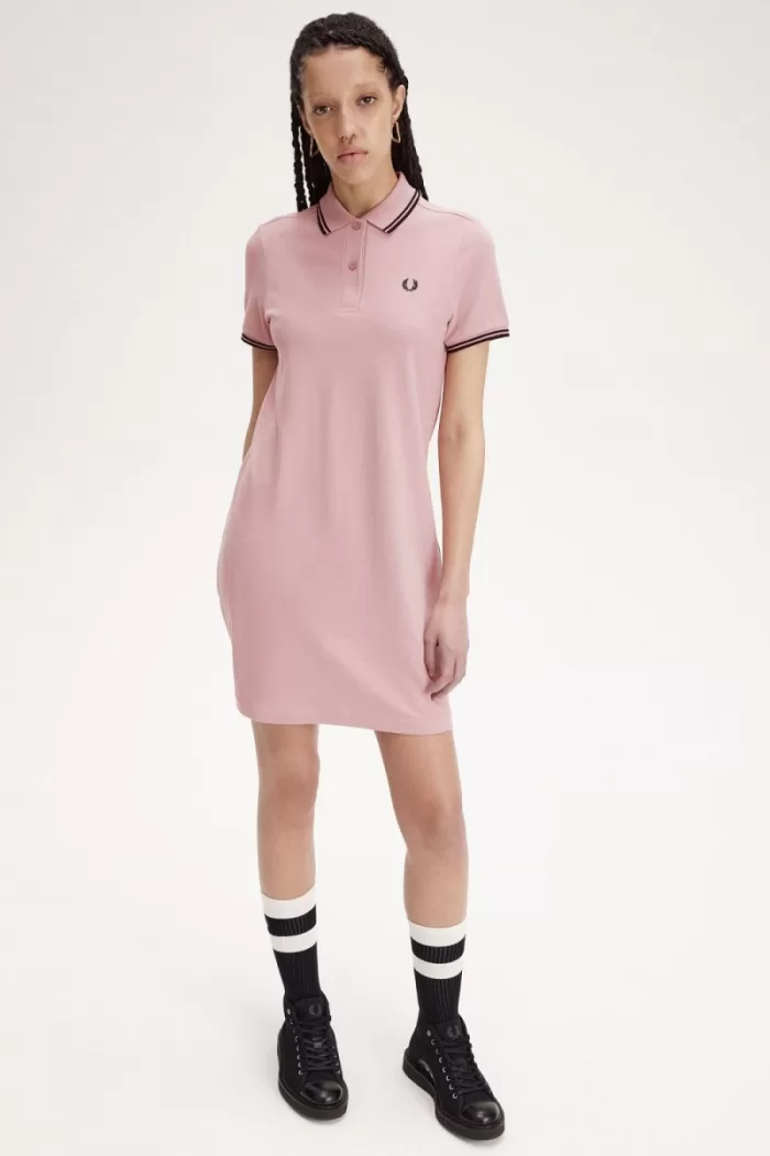 Fred Perry Twin Tipped Shirt Women’s Dress Dusty Rose Pink OMJGP3510