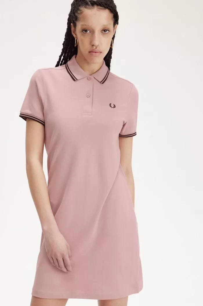 Fred Perry Twin Tipped Shirt Women’s Dress Dusty Rose Pink OMJGP3510