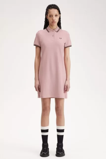 Fred Perry Twin Tipped Shirt Women’s Dress Dusty Rose Pink OMJGP3510