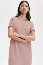 Fred Perry Twin Tipped Shirt Women’s Dress Dark Pink Whisky Brown YNCBG8725