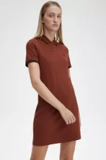 Fred Perry Twin Tipped Shirt Women’s Dress Whisky Brown Black VWRLH6189