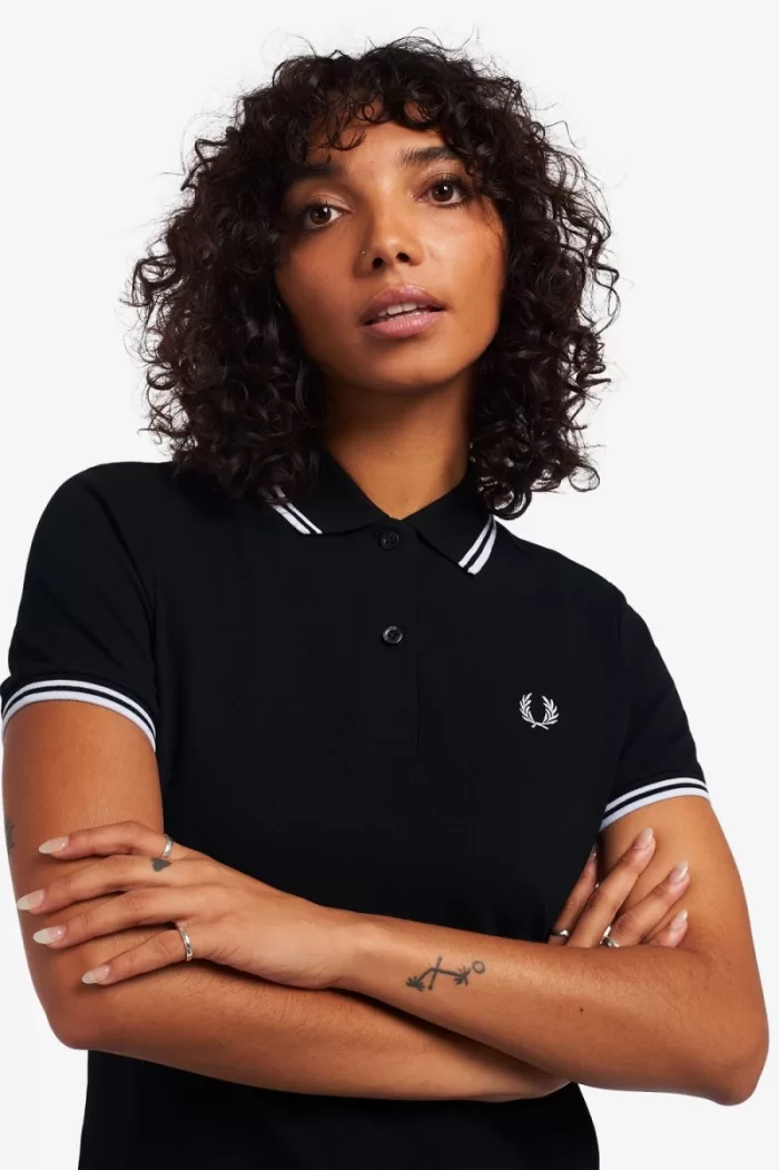 Fred Perry Twin Tipped Women’s Dress Black PLJGH9426