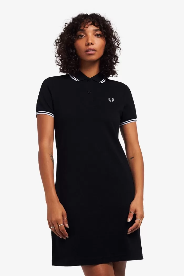 Fred Perry Twin Tipped Women’s Dress Black PLJGH9426