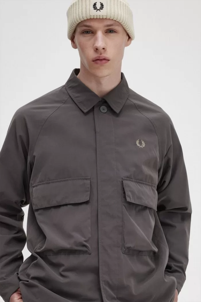 Fred Perry Utility Men’s Shirt Gunmetal OBTHZ0293