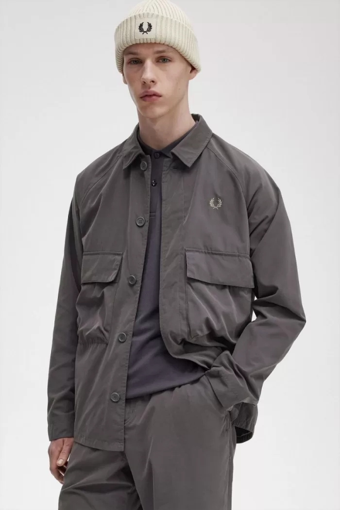 Fred Perry Utility Men’s Shirt Gunmetal OBTHZ0293