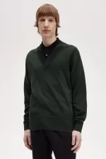 Fred Perry V-Neck Men’s Jumper Night Green CMYXI4375